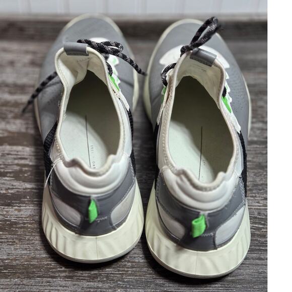 Ecco Men\'s Gray white Green Leather Lace Up ST.1 Lite Comfort Sneaker Size 44 main image 6